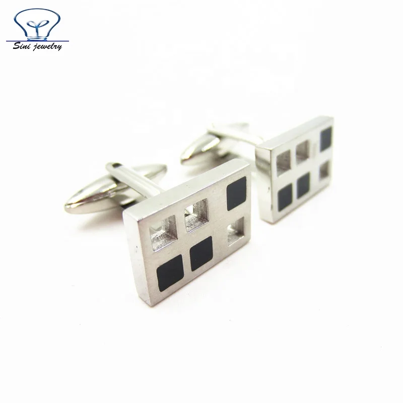 Professional Custom Cufflinks Manufacturer, Custom Stainless Steel enamel Cuff Link, Wholesale Black Metal Cufflinks for men