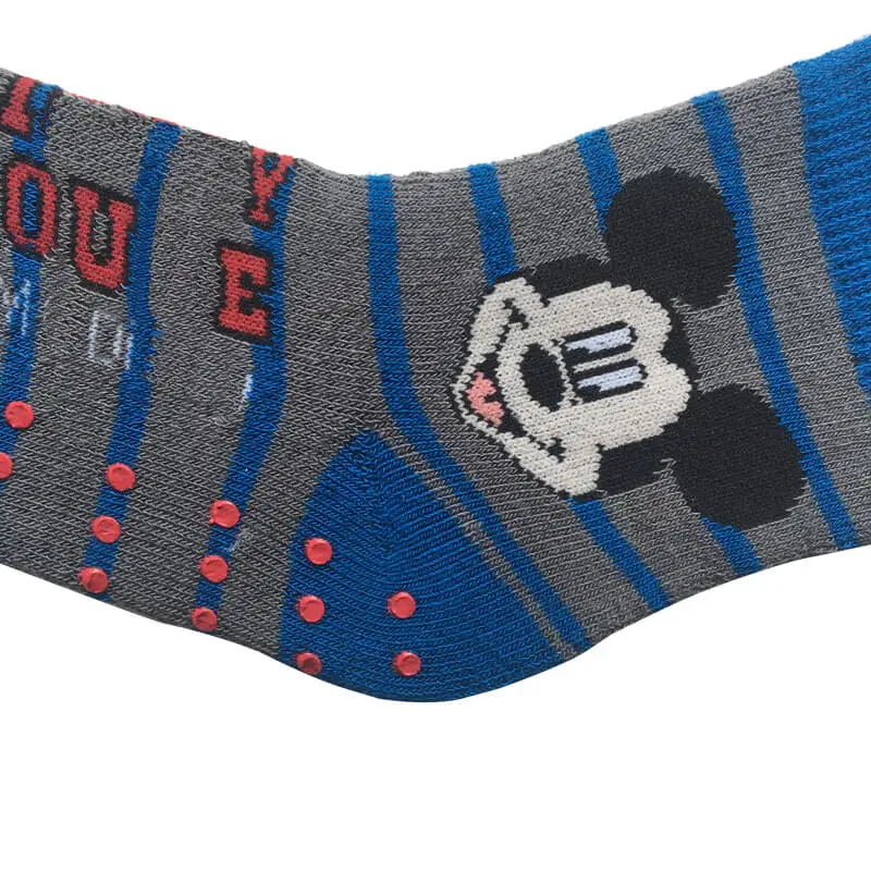 Kids Anti-slip Indoor Play Socks with Grips and Cute Mouse Cuffs