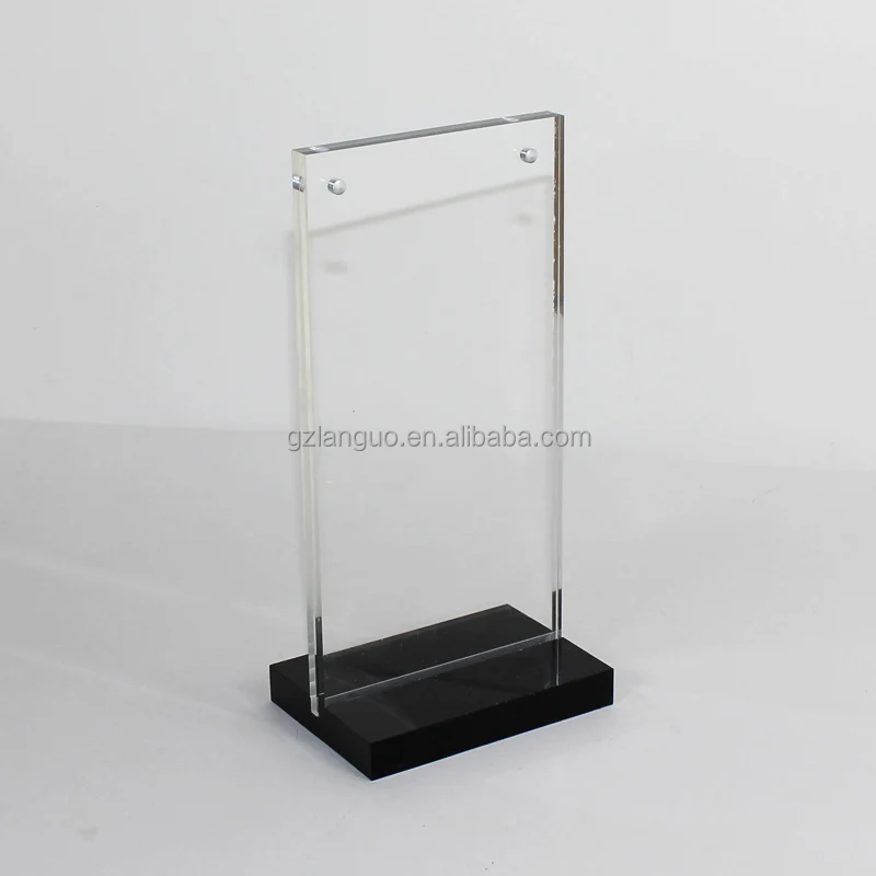 Wholesale A4 Acrylic desktop photo pictures frame price tag label holder display stand custom sizes A4 A5 8.5X11 5X7 inches