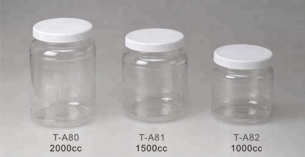 High quality wholesale PET plastic jars for food with lids
