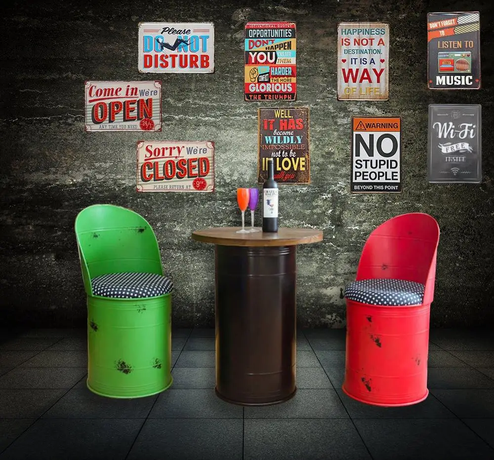 Happiness is Not a Destination It is a Way of Life 3D Rustic Retro Metal Tin Sign Metal Posters Wall Decor Art