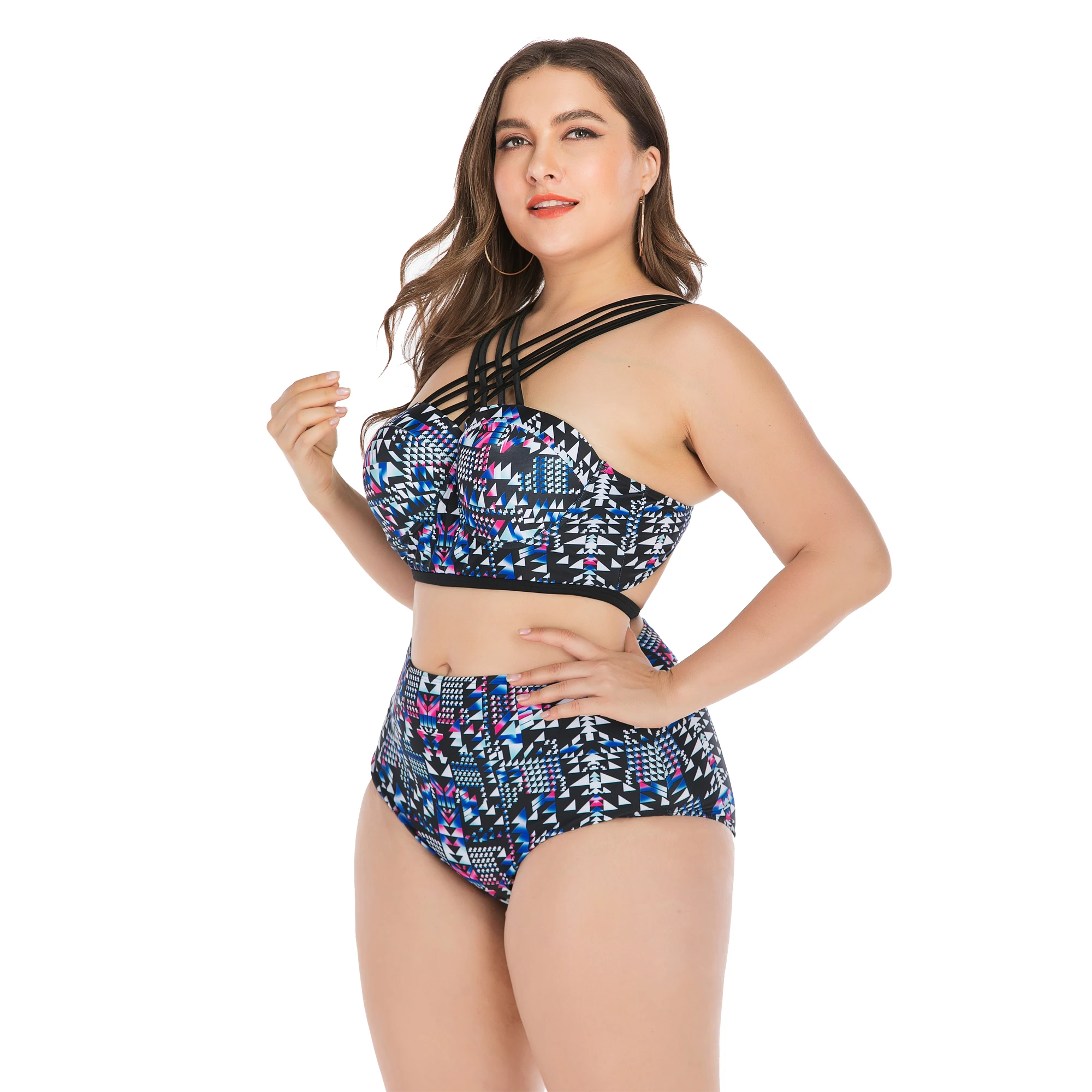 Latest Design custom Plus Size bikinis woman swimwear Large size swimsuit