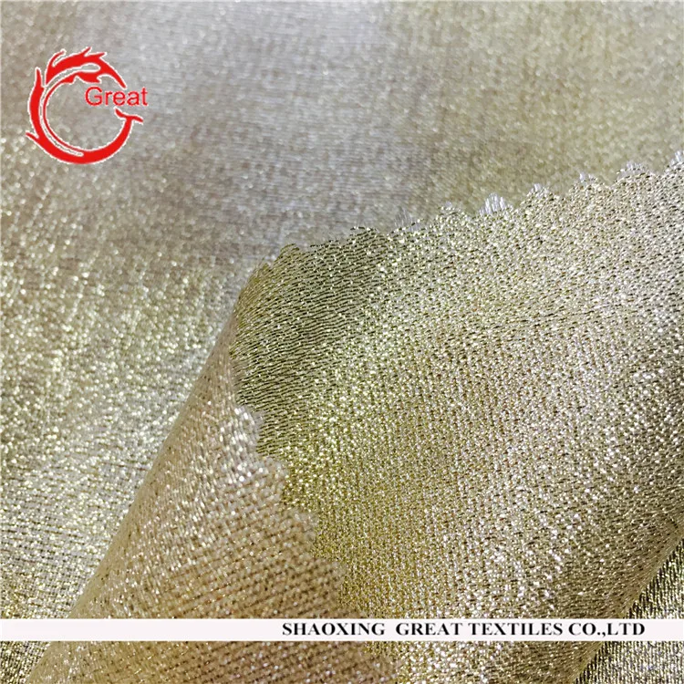 GOLD GLITTER ORGANZA FABRIC FOR WEDDING AND UPHOLSTERY