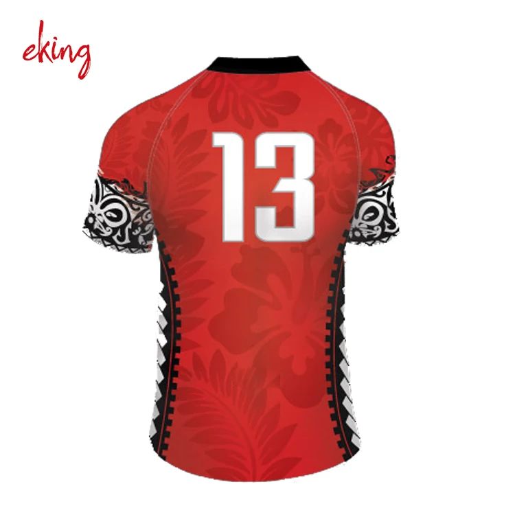 Wholesale Cheap Custom Designs Sublimation Rugby Shirt Team Set Football Plain Poland Spandex Rugby Practice Jersey Uniform