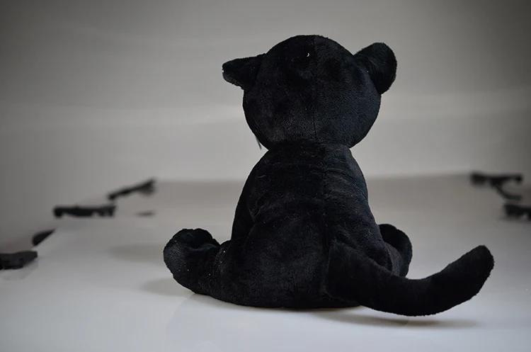 Cute design black wild animal panther custom toy animal plush toy panther