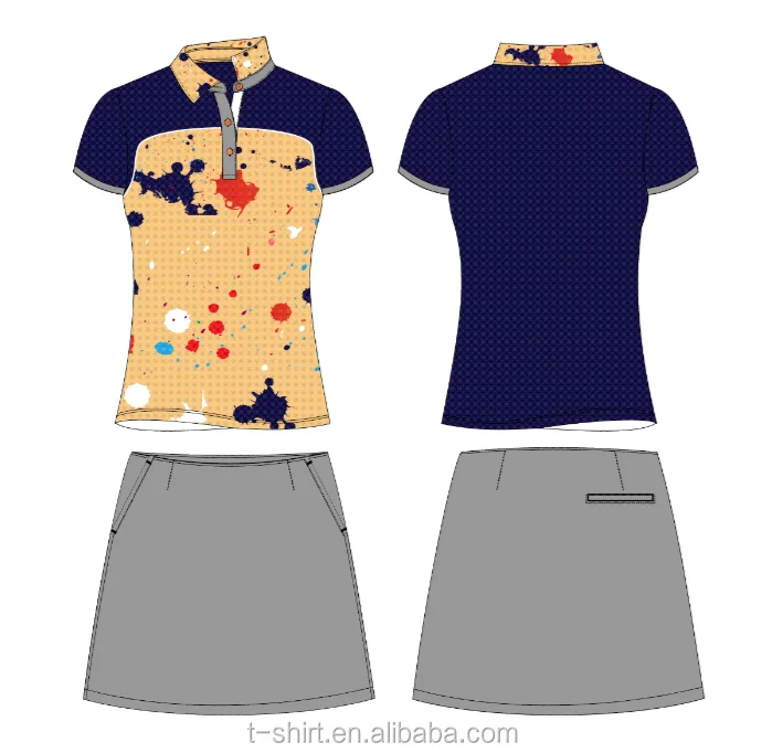 Женская рубашка-поло с коротким рукавом, рубашка для гольфа и шорты