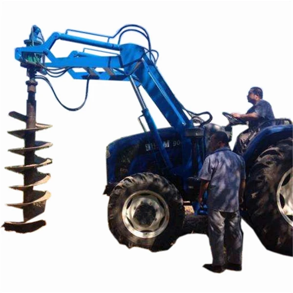 Tractor post hole digger/pile driver/drilling rig Auger drill