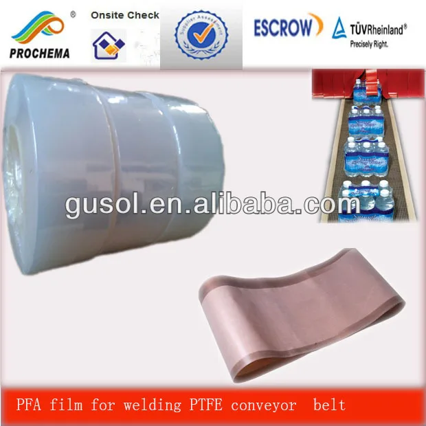 китай тефлон конвейерная лента сварки пленки, pfa фильм