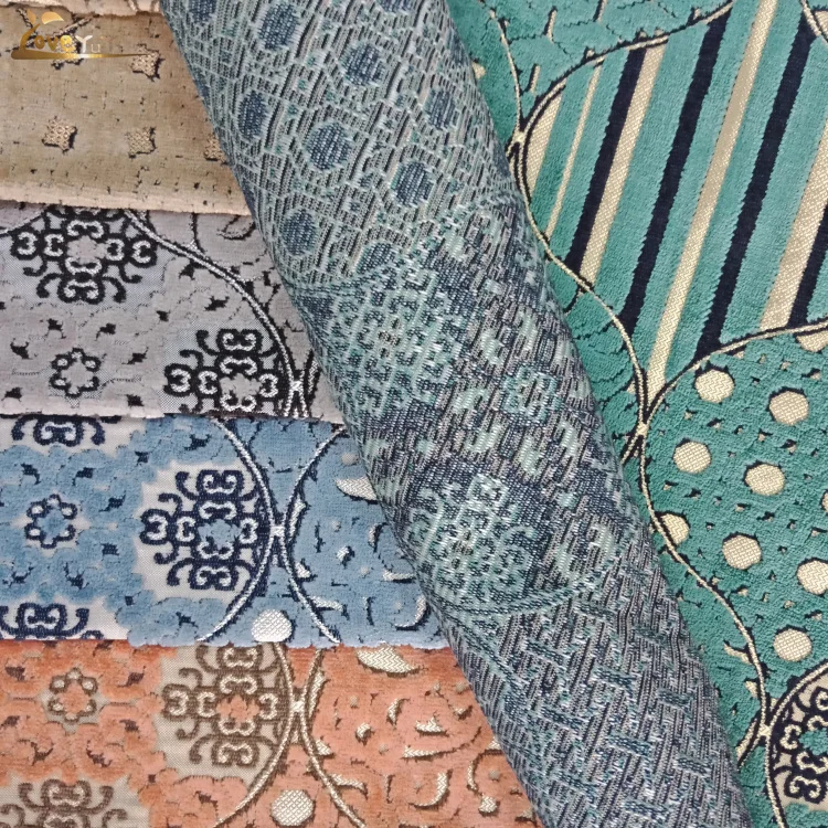 New arrival Luxury heavy Jacquard cut woven velvet fabric for sofa and upholstery sell per roll