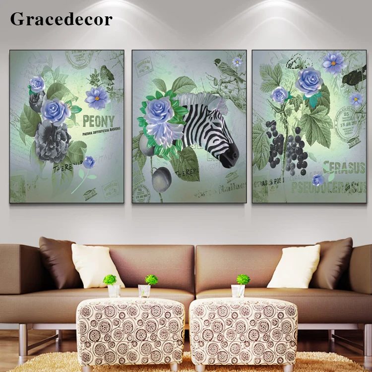 
Wholesale Manufacturer Home Decor 3D Resin Wall Art Painting Animal Design 