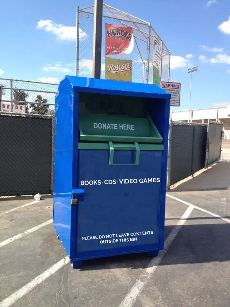 #1004 Large Volume  Outdoor Recycling Garbage Bin Steel with Lockable door and chute