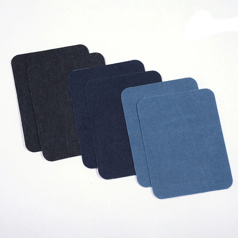 
Denim Patches Heat Transfers Iron On Sew On Repair Jeans Elbow Knee Back Patch For Clothes Stickers Decorative Appliques 
