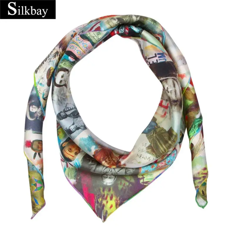 
Top Quality 100% pure silk china beauty newest fashion scarf delivery by to door 