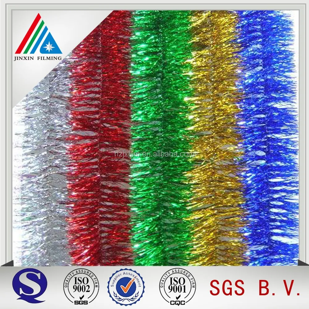 colored metallized pet film for christmas garland