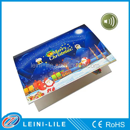Рождественский подарок поздравительная открытка Музыкальная Рождественская бумажная Печатная Открытка быстрая доставка маленький минимальный