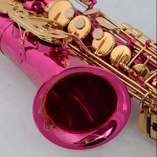 
Accept OEM Dasheng Music DSAS-711PR Pink Red Sax Body Gold Keys Alto Saxophone 