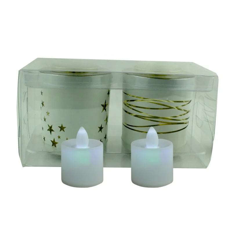 
Candle holder thick glass candle jar white 