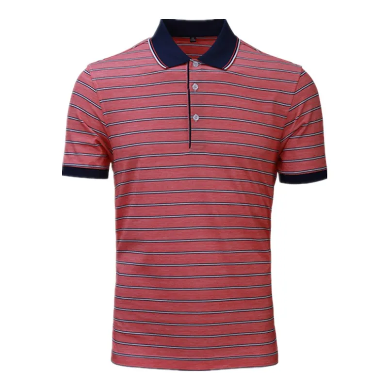 
Fancy Design Luxury Stripe Polo Shirt Slim Fit Custom Polo T-shirt for Club 