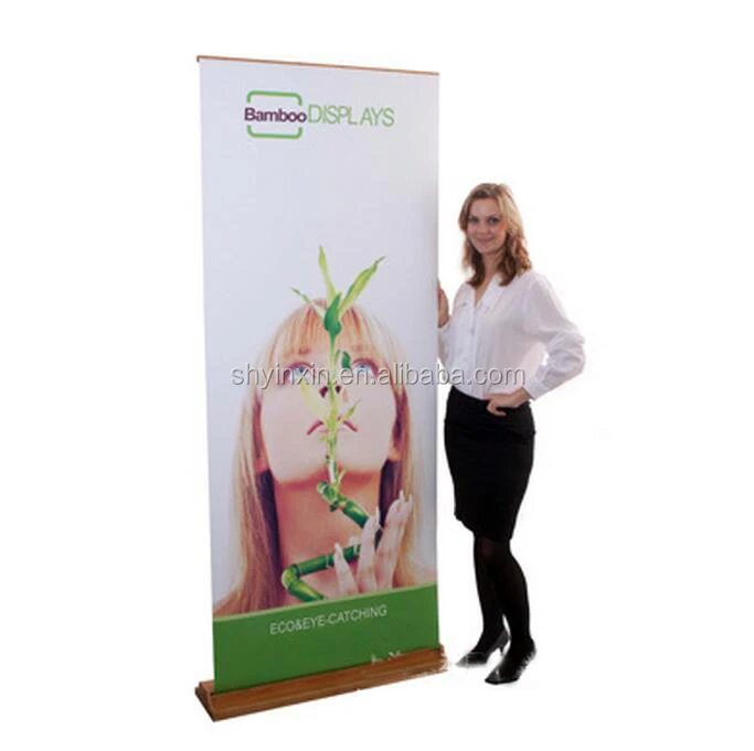 Подставка для баннеров Rollup, бамбуковая подставка rollup с сумкой