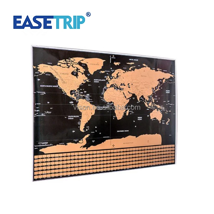 Оптовая продажа, новейшая Роскошная Карта мира, постер, Карта мира от царапин