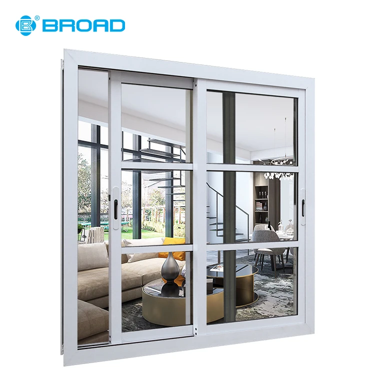 
Commercial balcony sliding glass reception windows with grill 