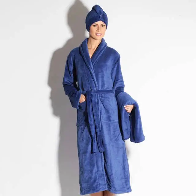 
 Банный халат из 100% полиэстера и микрофибры  