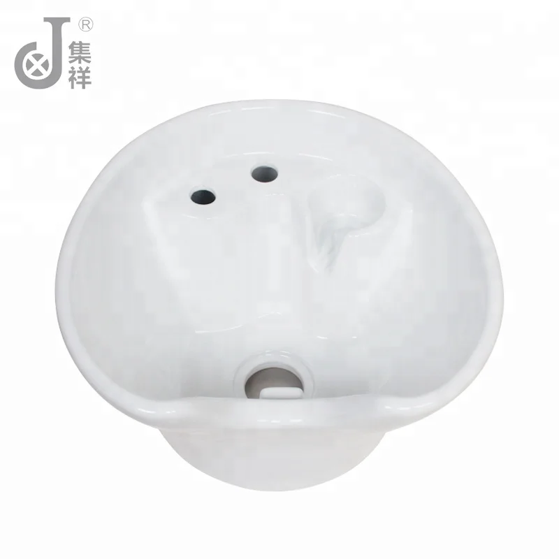 JXSY01 Salon Types Of Wash Basins Ceramic Backwash Basins For Hairdresser