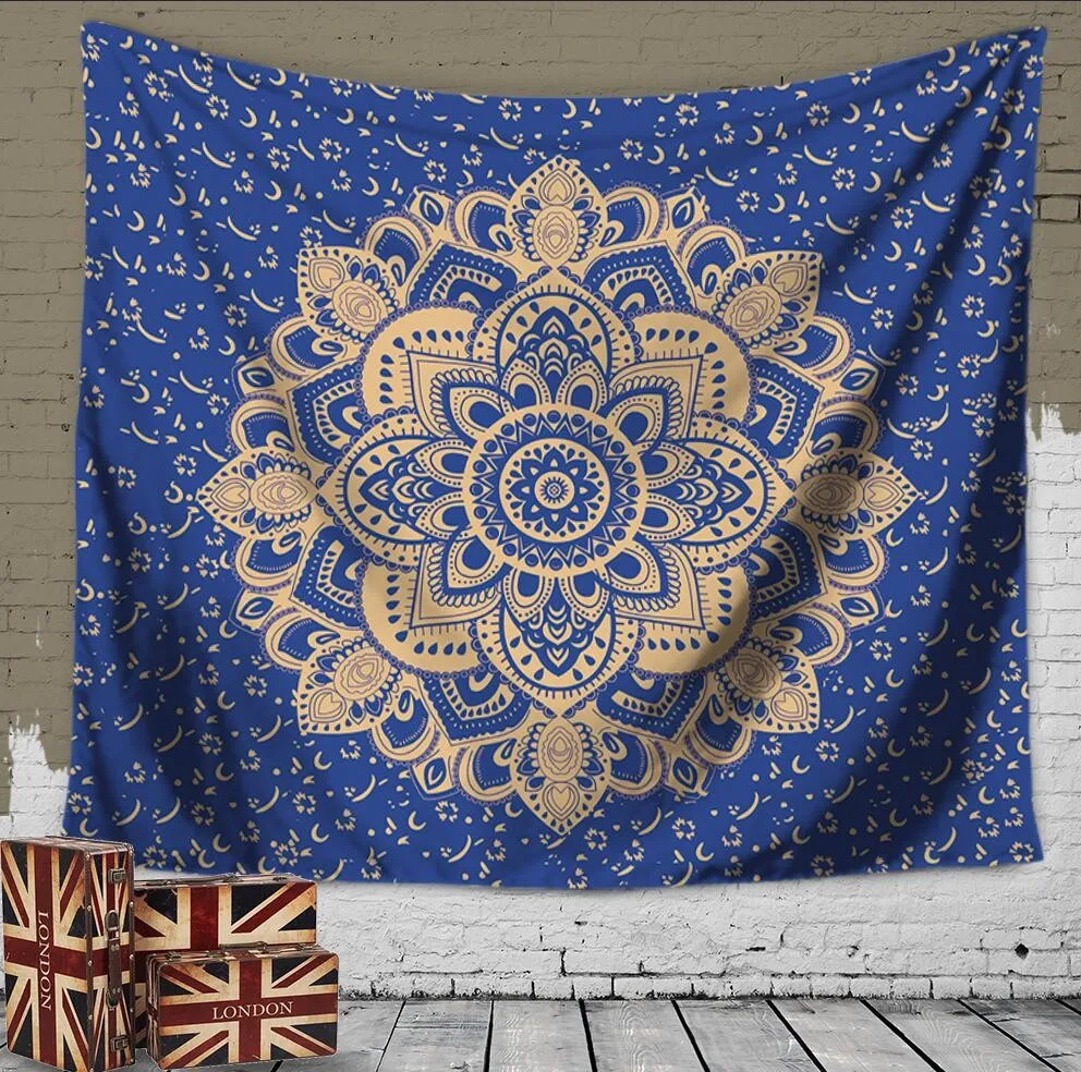 Custom Made Indian Wall Hanging Passion Ombre Mandala Tapestry For Home Decoration