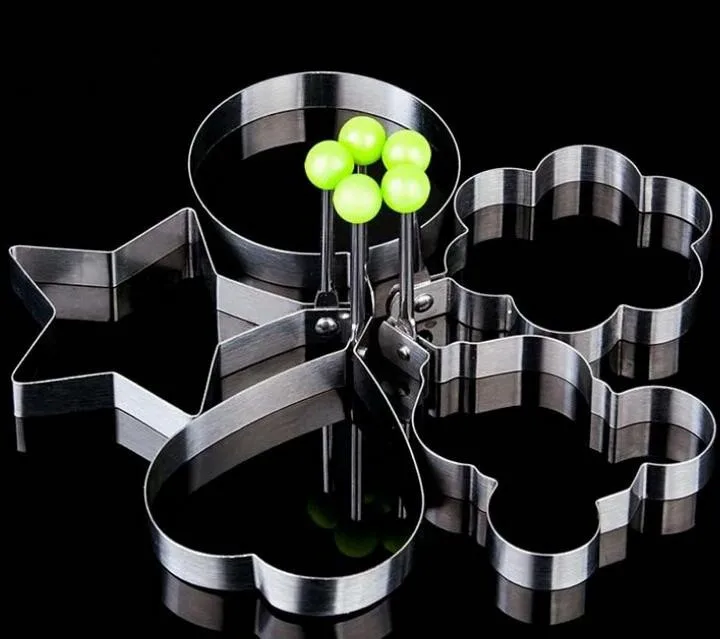 
Stainless Steel Pancake Mold Ring Cooking Fried Egg Shaper Kitchen Tool 