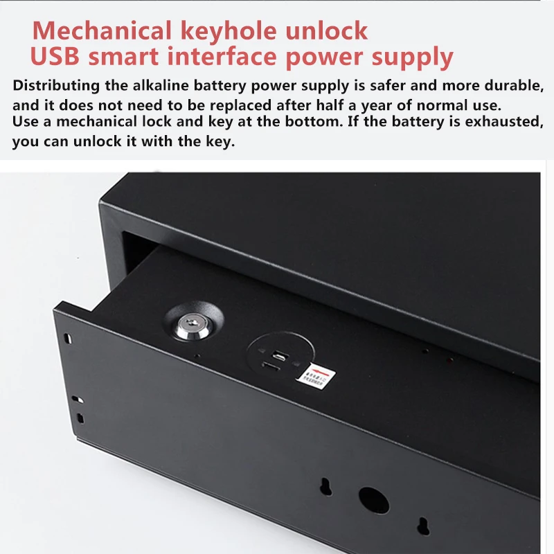 
Factory supply office desk accessories new password fingerprint open drawer smart drawer 