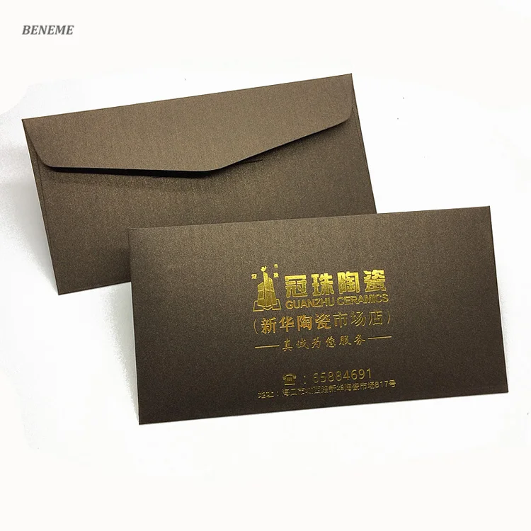 Make Western Style High Quality Gold Foil Small Gift Envelope Design Online