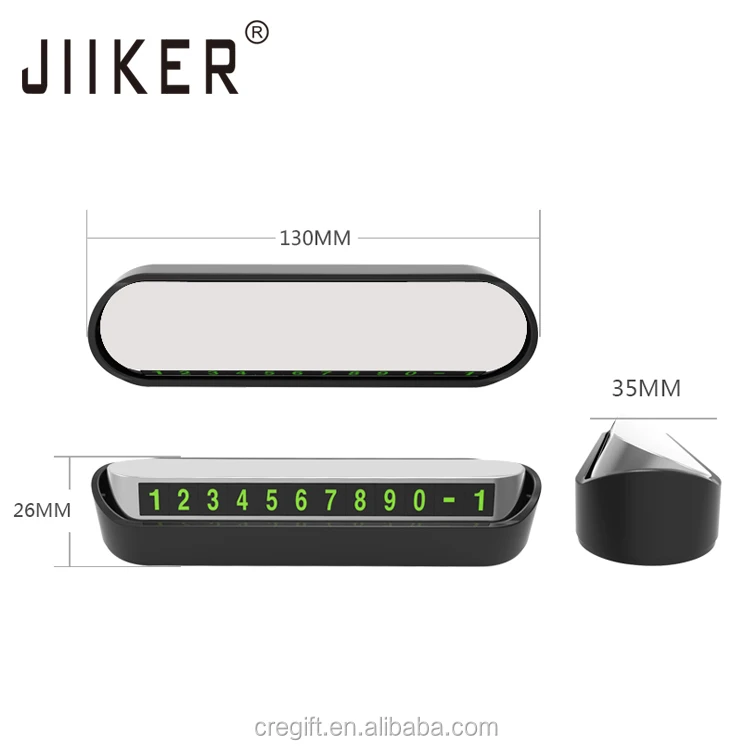 Car Number Plate Car Interior Accessories Temporary Car Parking Card