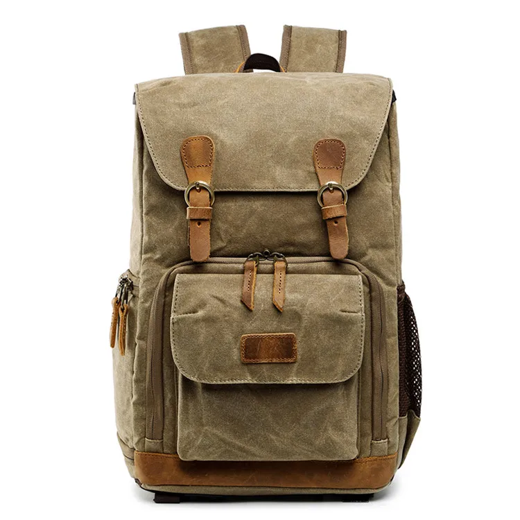 Large Capacity  Canvas Camera Backpack Bag Rucksack Knapsack