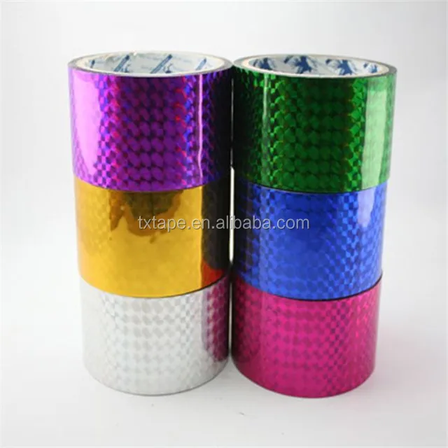 Chinese supplier laser reflective tape holographic duct tape for decoration and packing