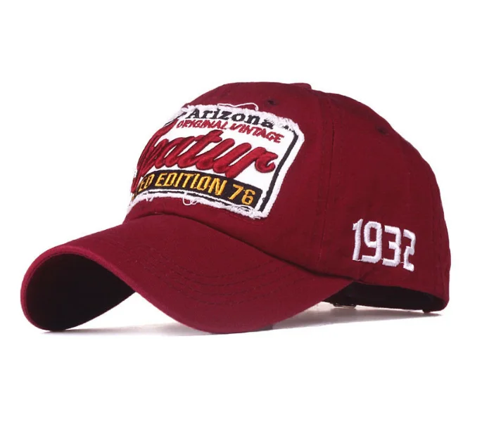 Mens Outdoor Cotton Baseball Hats Sports Visor Caps with Patchwork Embroidery