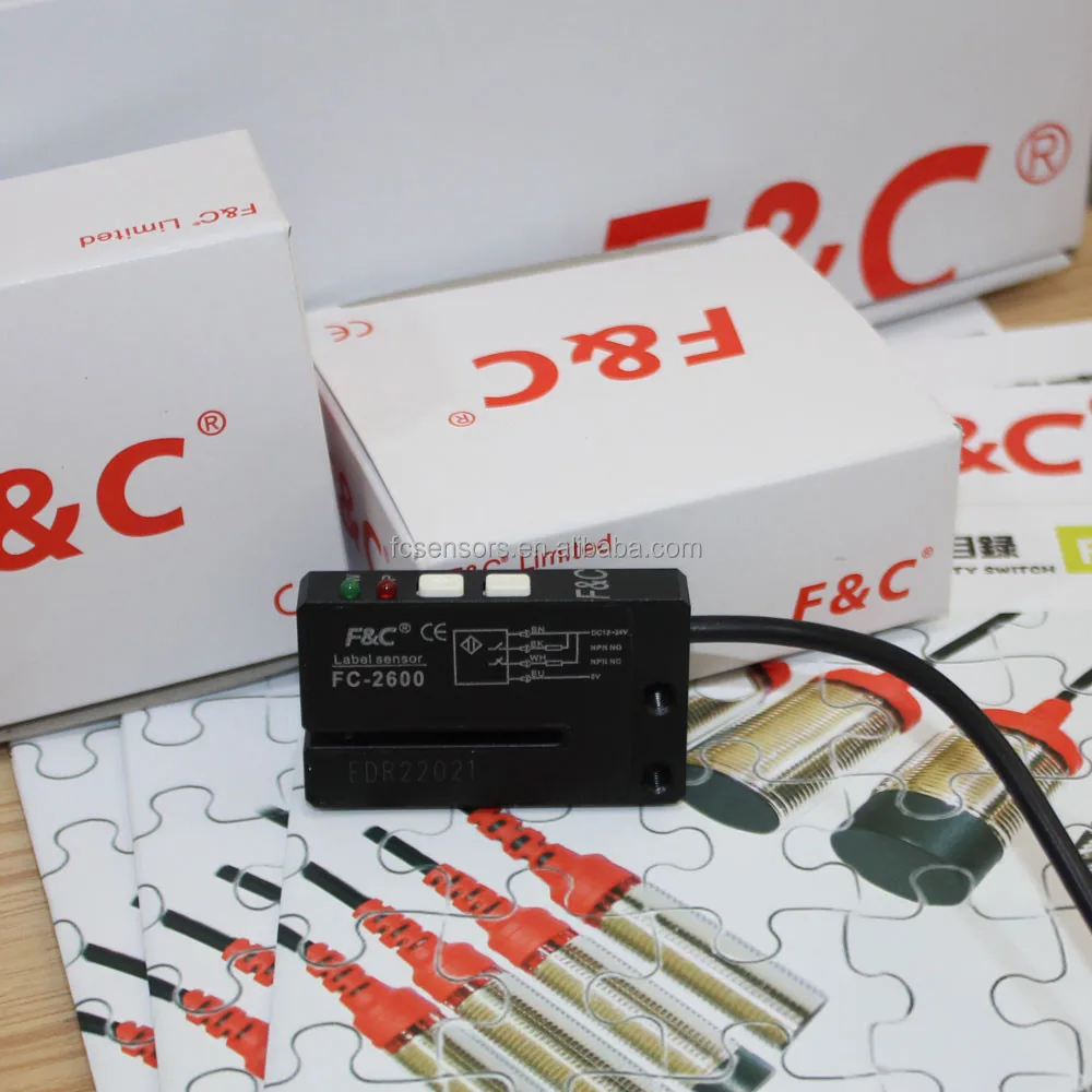 FC-2600 Photoelectric Labeling Sensors Fork Shaped Sensor Suitable For Auto Packing Machine, labeling machine system