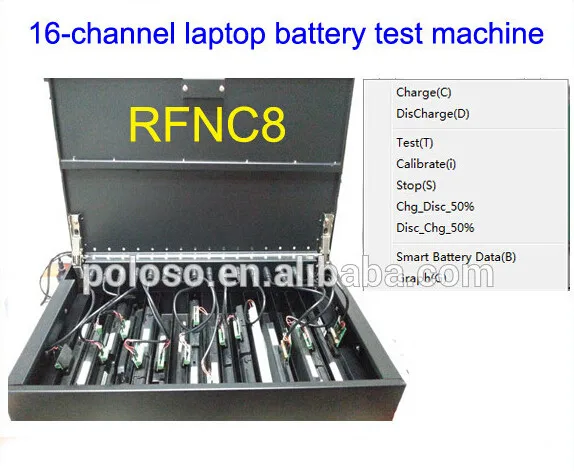RFNC8 poloso Laptop battery charging box station manual with 16--channel RFNC7 for over 95% laptop reset the battery