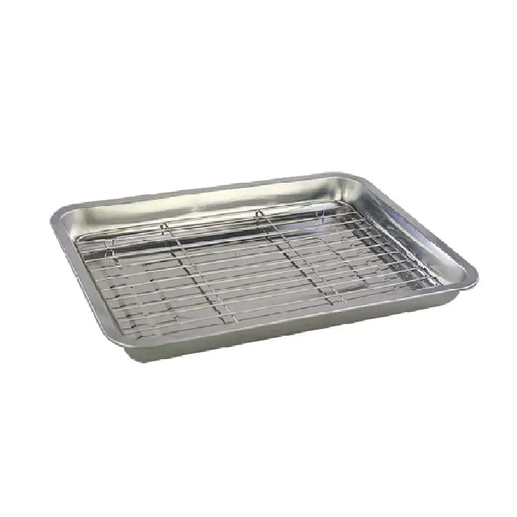
Stainless Steel Baking Pan Tray Cookie Baking net with Cooling Rack 