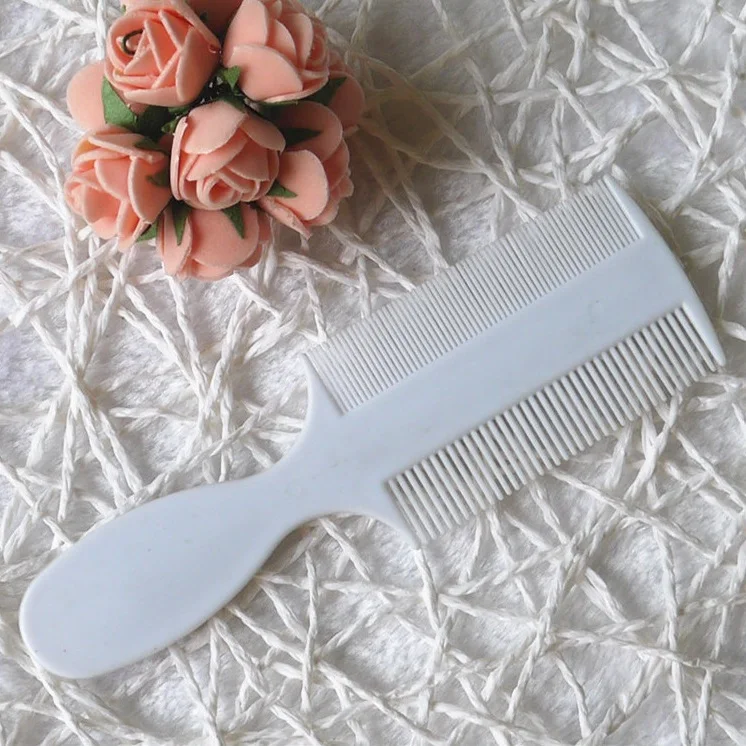 Оптовая продажа, школьный детский двухсторонний пластиковый гребень с длинной ручкой, гребень для вшей и Nit с густыми грубыми зубцами