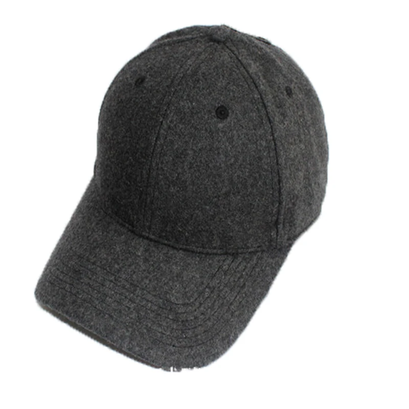 custom blank plain 6 panel grey snapback winter autumn baseball hat and cap