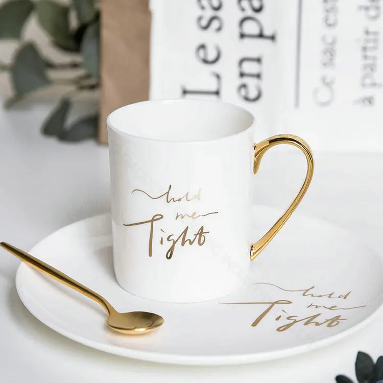 
Europe Market hot selling ceramic mug with cookie cake plate 