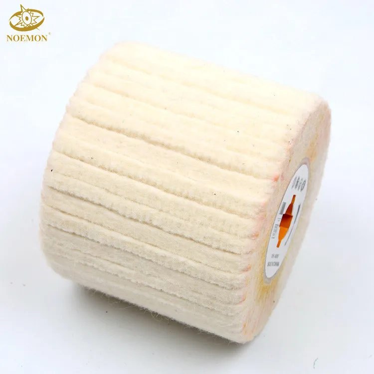Non Woven Wooden Core Polishing Wheel Abrasive Nylon Flap Wheel Stainless Steel Groove Polishing Wheel