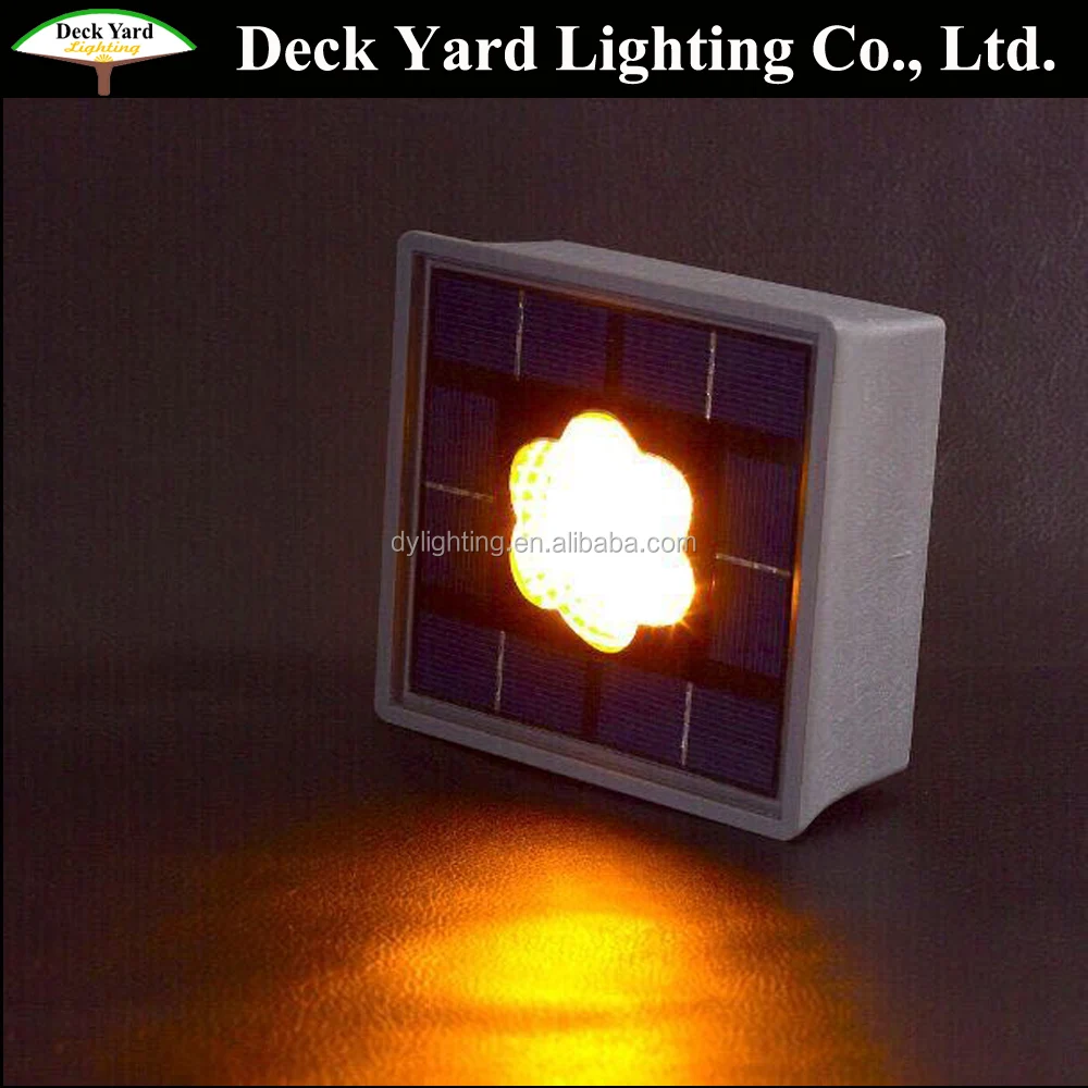 Color Changing Solar Stone Paver Brick Landscape Lightings Solar Stepping Stone Lights