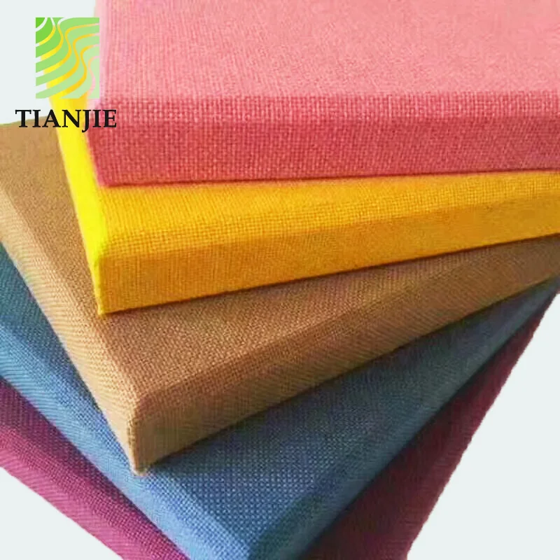 Tianjie Заводские акустические панели для кинотеатра, настенные огнестойкие звукоизоляционные тканевые абсорбционные листы