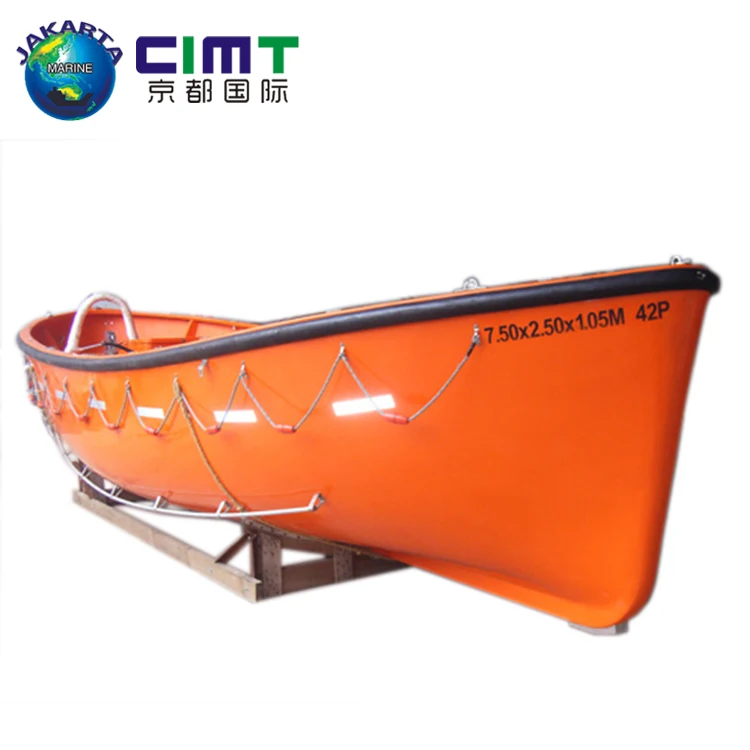 widely used 4.5M 6P fast frp rescue boat for sale/Totally Enclosed Freefall enclosed lifeboat for sale approval by CCS/ABS