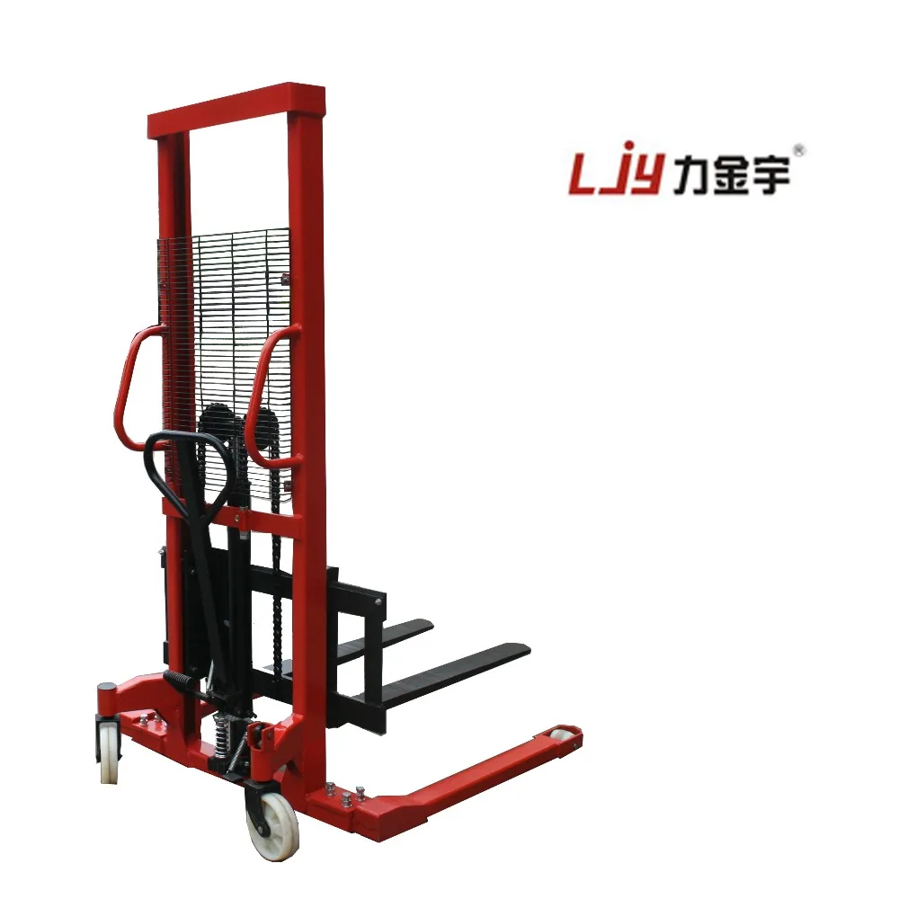 high quality 2 ton 1.6m hand pallet truck manual hydraulic stacker