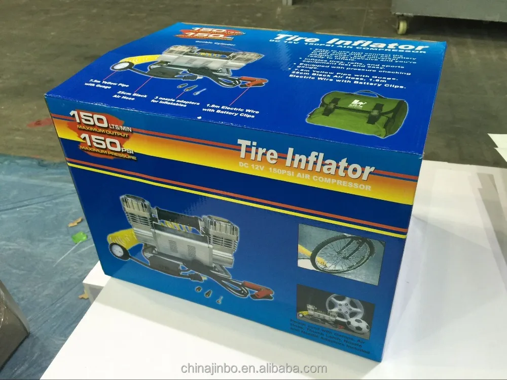 
JB-90 12V Double Cylinder Metal Inflator Air Pump Car Inflate Air Compressor 