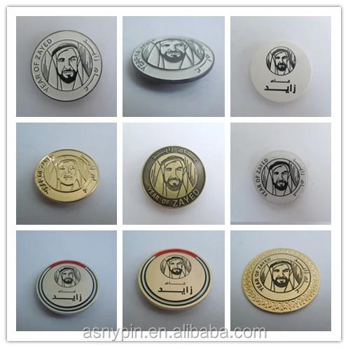 
UAE eagle falcon design round metal paper clip bookmark 