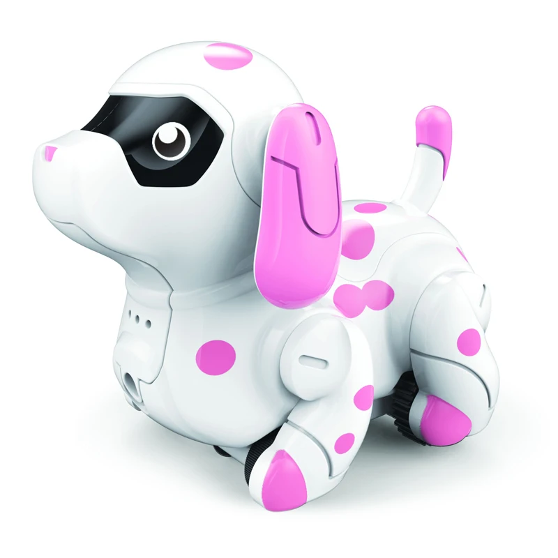 777-614 Magic Inductive Robot Dog Toy Follows Black Line Mini Colorful LED Lights Dog For Kids