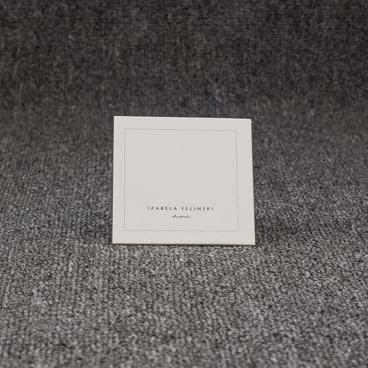 Sustainable Apparel Hangtag Embossed Paper Design for Use on Garments Shoes Bags